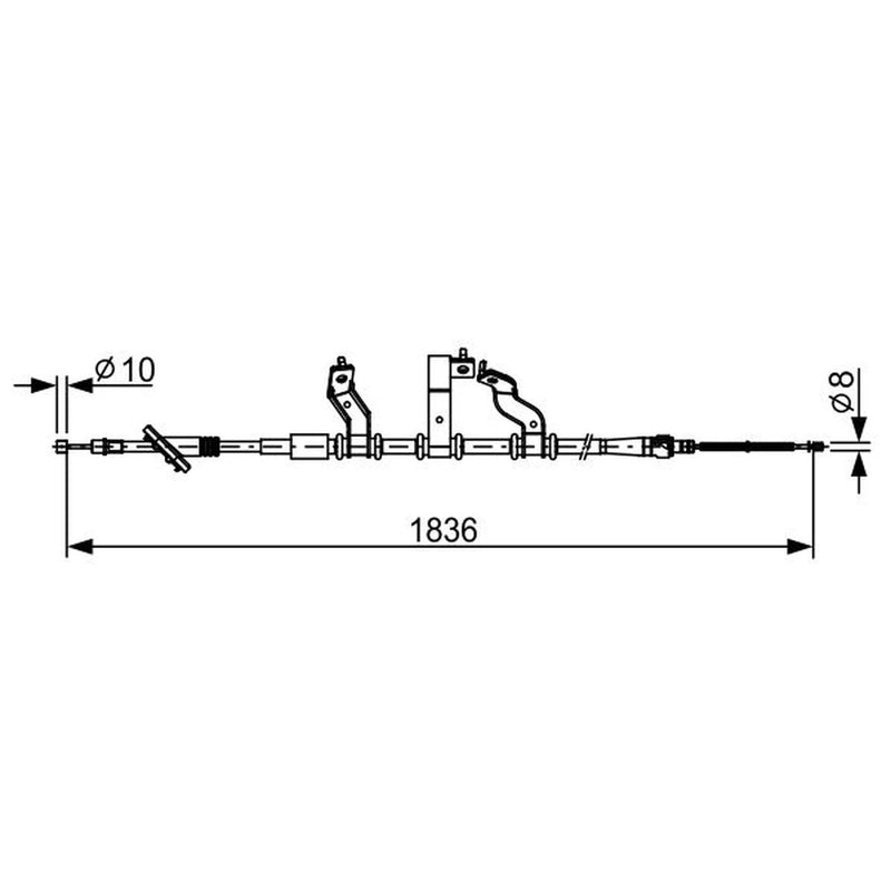 Bosch Handbrake Cable Left Rear 1 987 482 531