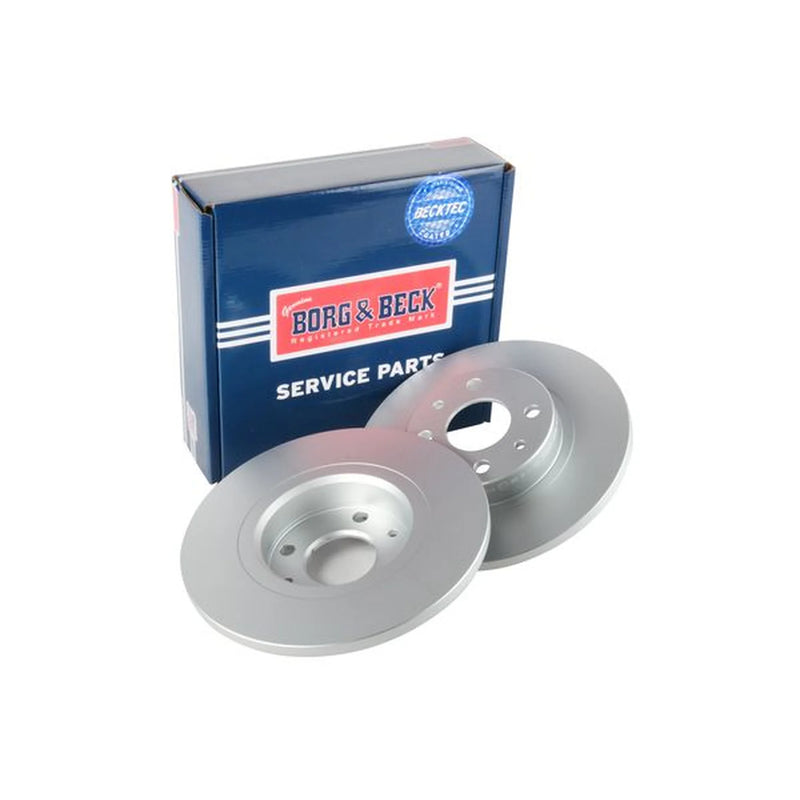 Borg & Beck 2 x Solid Front Brake Discs BBD4002