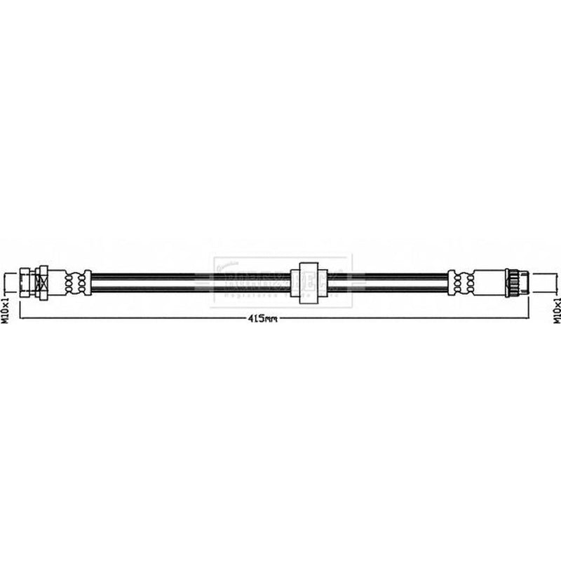 Borg & Beck Brake Hydraulic Hose Line Rear BBH8464