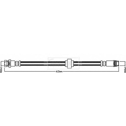 Borg & Beck Brake Hydraulic Hose Line Rear BBH8464