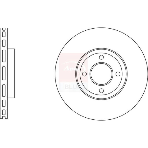 Apec 2 x Vented Front Brake Discs SDK6808