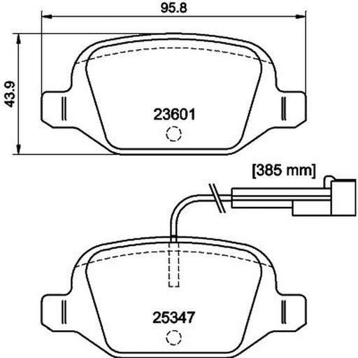Mintex Rear Brake Pad Set MDB3451