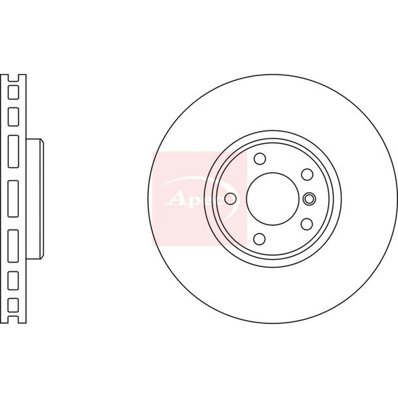 Apec 2 x Vented Front Brake Discs DSK2461