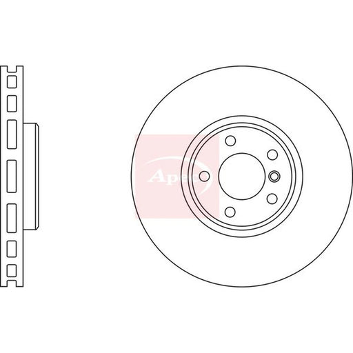 Apec 2 x Vented Front Brake Discs DSK2461