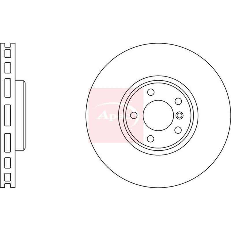 Apec 2 x Vented Front Brake Discs DSK2461