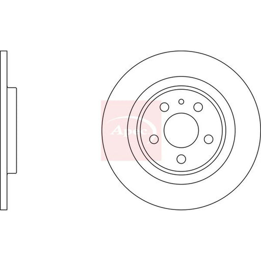 Apec 2 x Solid Rear Brake Discs DSK2192