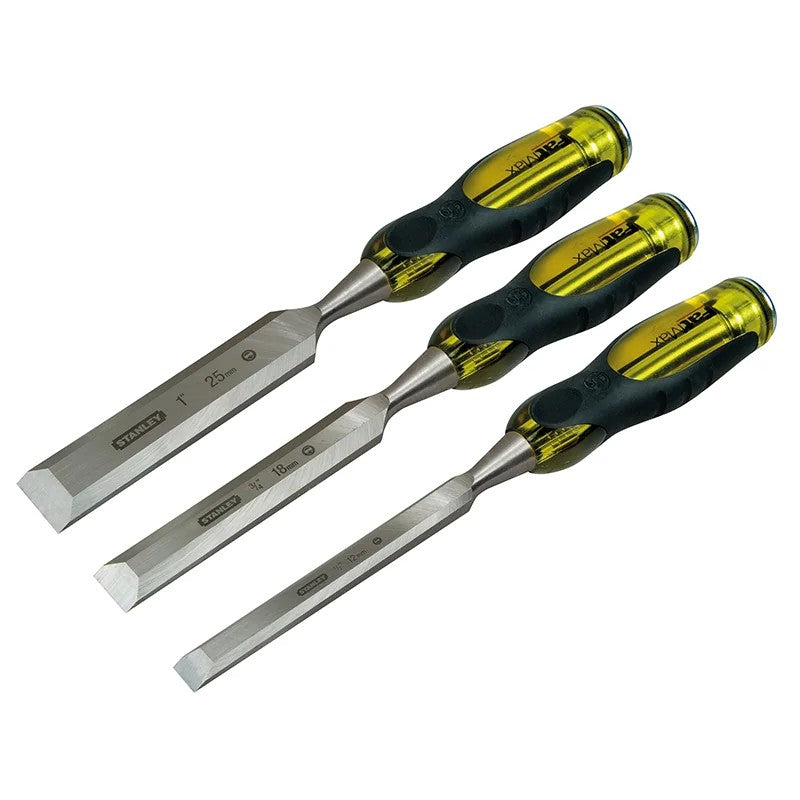 STANLEY® Hand Tools FatMax® Bevel Edge Chisel with Thru Tang Set, 3 Piece