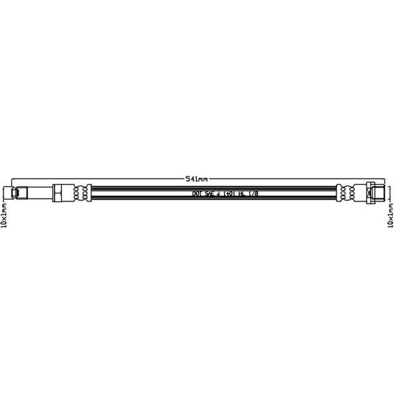 Juratek Brake Hydraulic Hose Line Front JBH1165