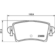 Mintex Rear Brake Pad Set MDB2269