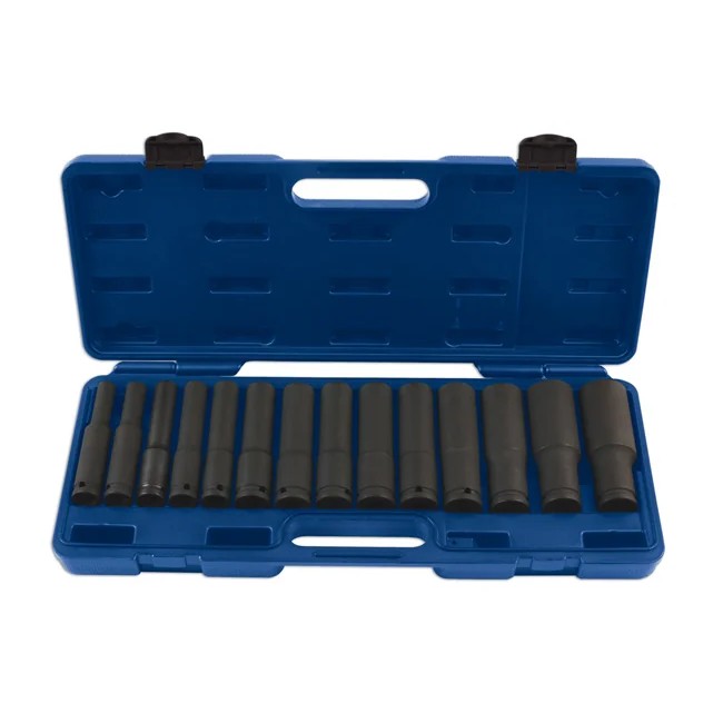 Laser Tools Extra Deep Impact Socket Set 1/2"D 14pc - PL