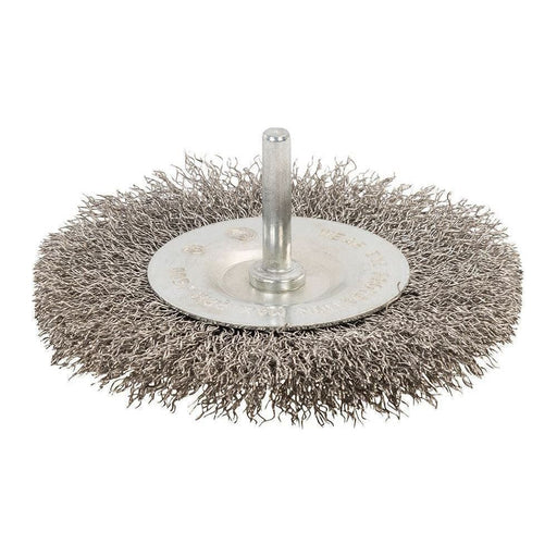 Silverline Rotary Stainless Steel Wire Wheel Brush 100mm Silverline  - Town Parts