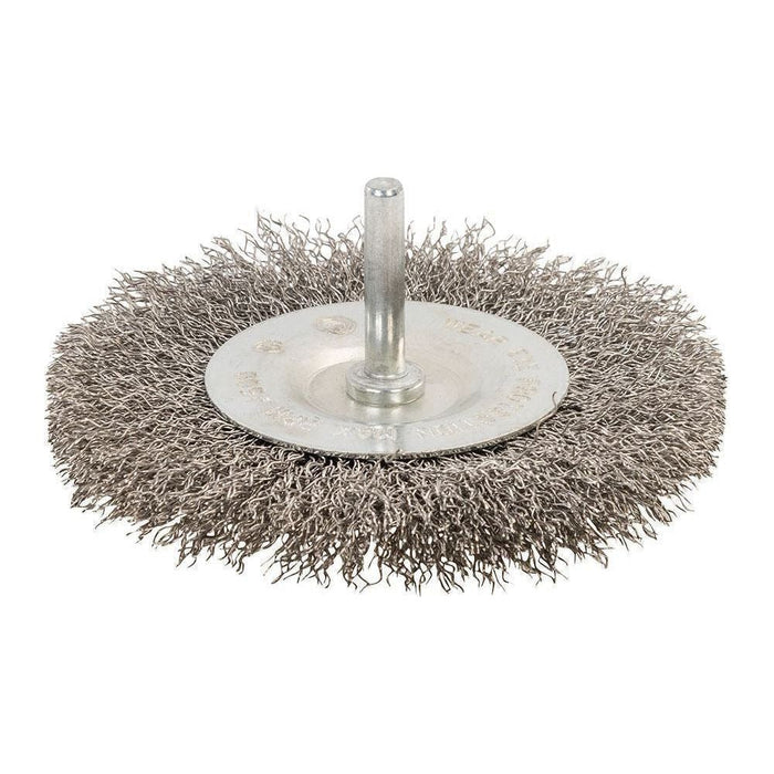 Silverline Rotary Stainless Steel Wire Wheel Brush 100mm Silverline  - Town Parts