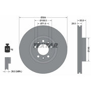 Textar 2 x Front Brake Discs 92287203