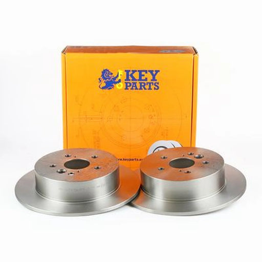 Key Parts 2 x Solid Rear Brake Discs KBD4363