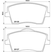 Brembo 4 x Front Brake Pad Set P86031