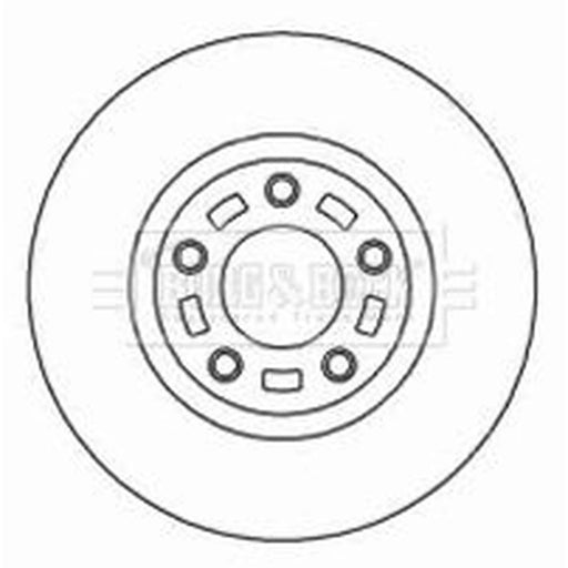 Borg & Beck 2 x Vented Front Brake Discs BBD4449