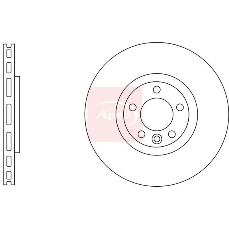 Apec 2 x Vented Front Brake Discs DSK3117