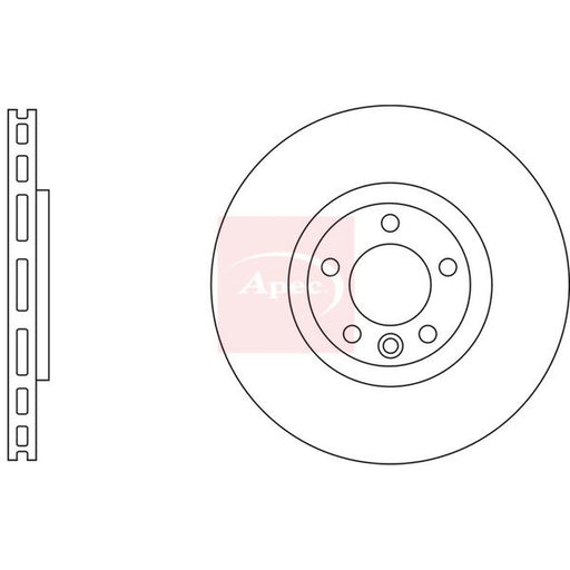 Apec 2 x Vented Front Brake Discs DSK3117