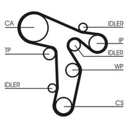 Continental CTAM Timing Belt Kit with Rollers CT1139K2