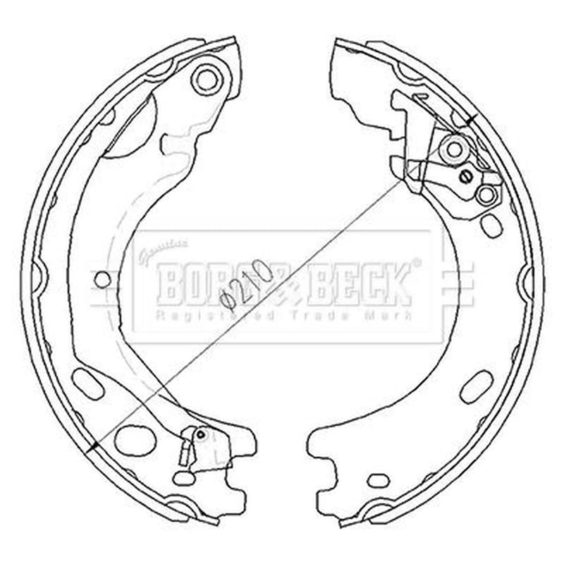 Borg & Beck Parking Brake Shoe Set BBS6394