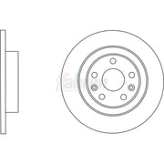 Fahren 2 x Solid Rear Brake Discs FBD6715