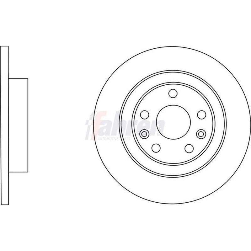 Fahren 2 x Solid Rear Brake Discs FBD6715