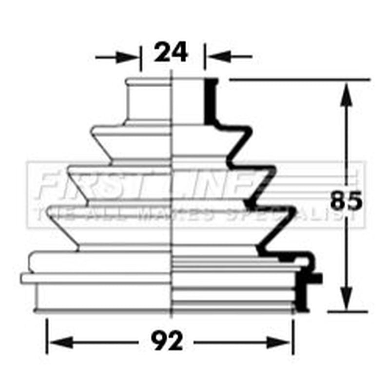 First Line Drive Shaft Bellow Kit Front Left FCB2373