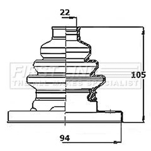 First Line Drive Shaft Bellow Kit Rear Left FCB6317