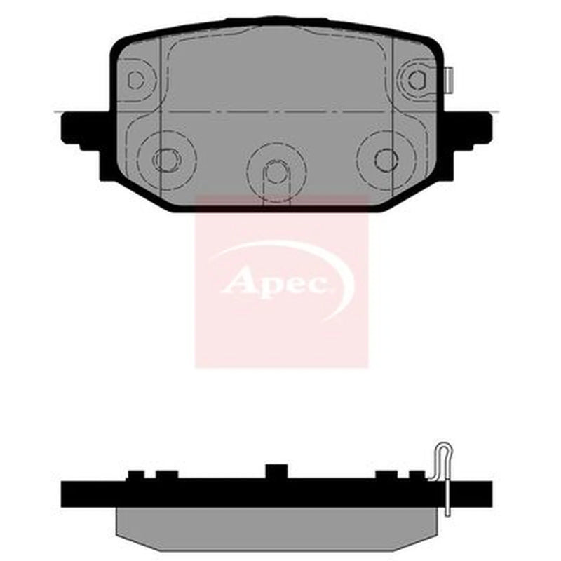 Apec Rear Brake Pad Set PAD2489