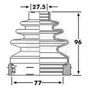 Borg & Beck Drive Shaft Bellow Kit Front Left BCB6244