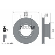 Textar 2 x Internally Vented Brake Discs 93102300 OE 1962313 9704230312