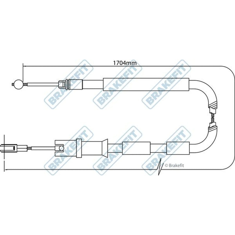 Apec Handbrake Cable Left Rear BBC3291