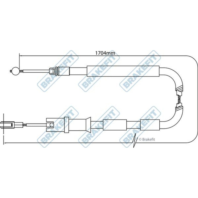 Apec Handbrake Cable Left Rear BBC3291