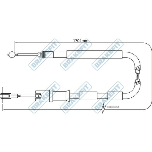 Apec Handbrake Cable Left Rear BBC3291