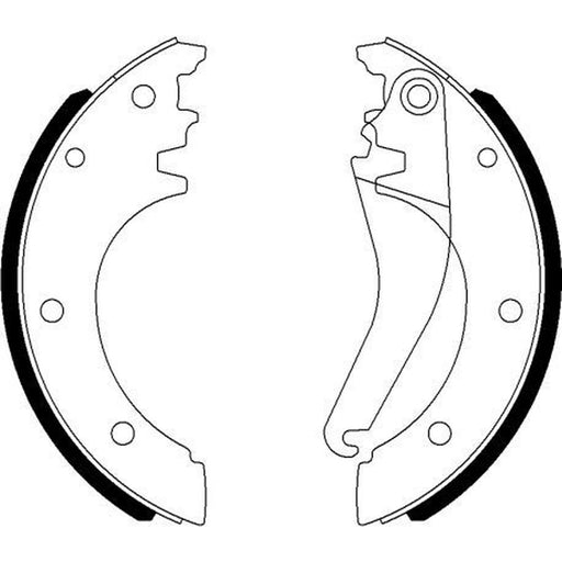 Textar 4 x Brake Shoe Set Axle Kit 91075600