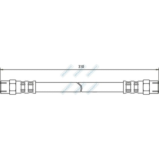Apec Brake Hydraulic Hose Line Front BHO4020
