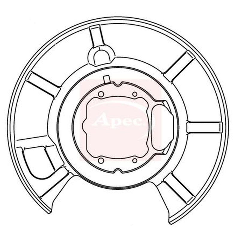 Apec Brake Disc Splash Guard Rear Right ASG1025