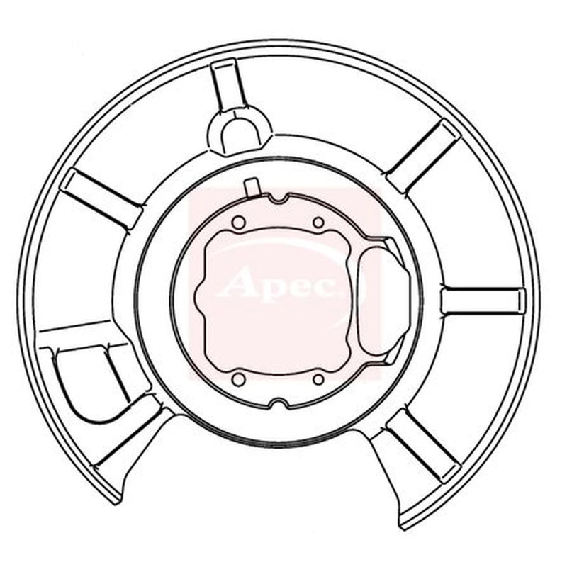 Apec Brake Disc Splash Guard Rear Right ASG1025