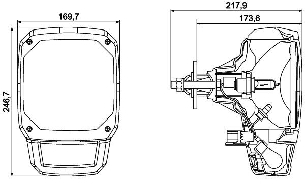 Hella Headlight Headlamp T4W Centre