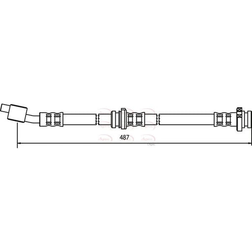 Apec Brake Hydraulic Hose Line Front Left HOS3343