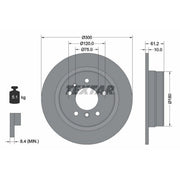 Textar 2 x Solid Rear Brake Discs 92042303