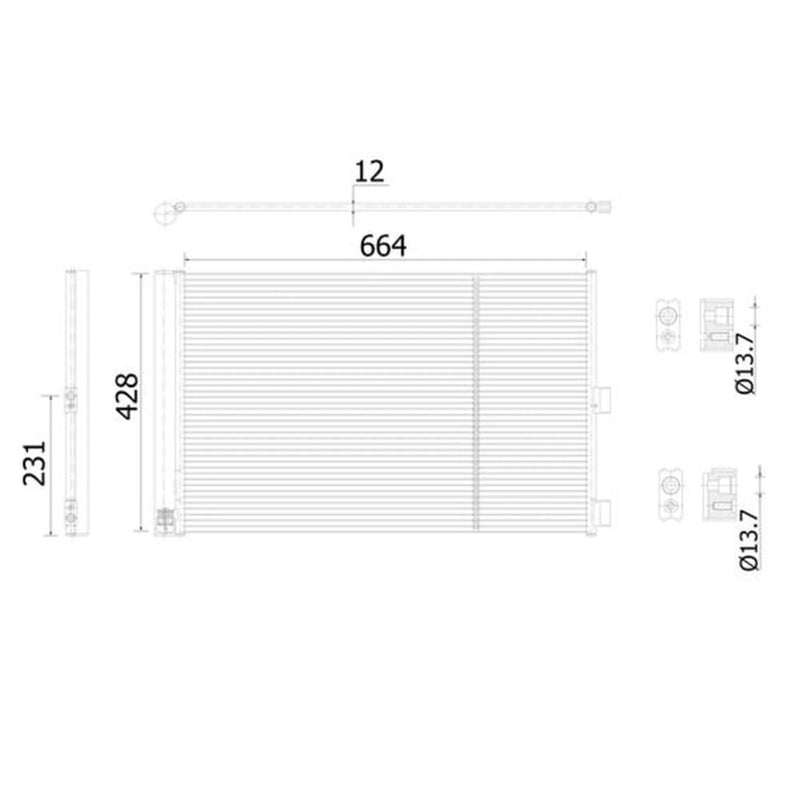 Mahle Air Conditioning Condenser AC 911 000S