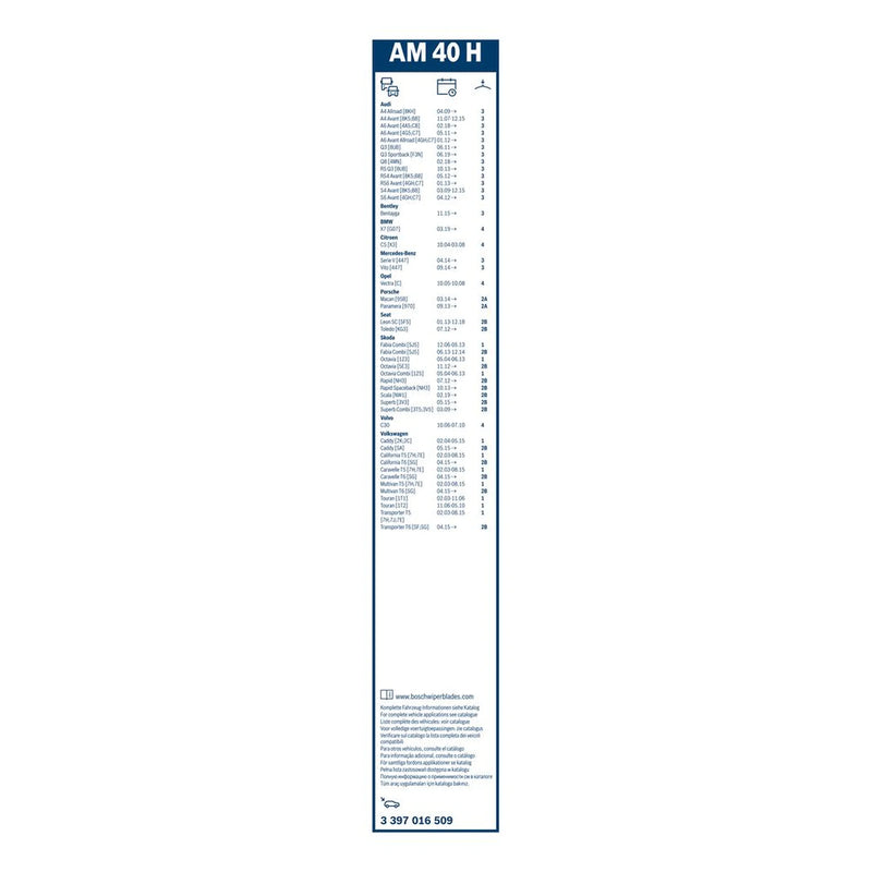 Bosch Aerotwin Wiper Blade 400mm — AM40H