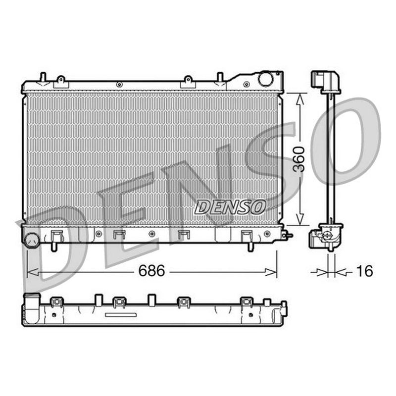 Denso Engine Radiator DRM36004