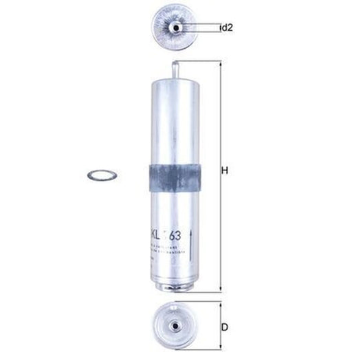 Mahle Fuel Filter Element KL 763D