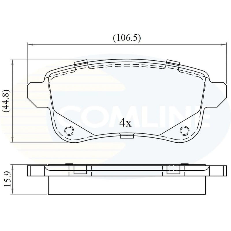 Comline 4 x Rear Brake Pad Set CBP06124