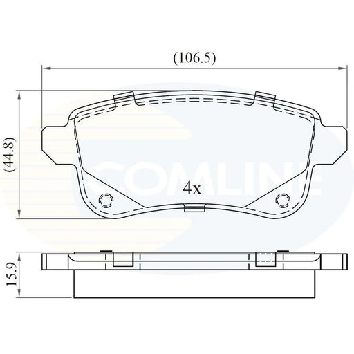 Comline 4 x Rear Brake Pad Set CBP06124