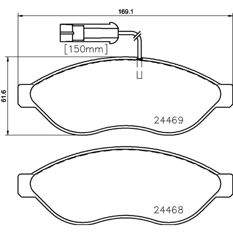 Brembo 4 x Front Brake Pad Set P23143