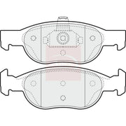 Apec Front Brake Pad Set PAD1051