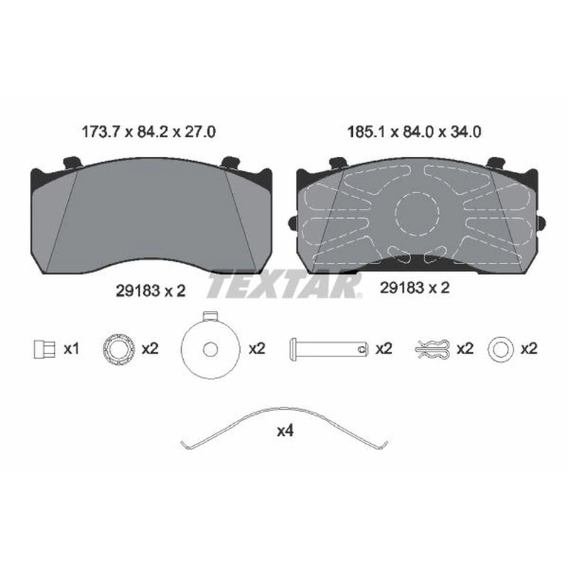 Textar Rear Brake Pad Set 2918302